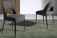 Silla tejido gris oscuro y acero negro Bronoy Silla tejido gris oscuro y acero negro Bronoy