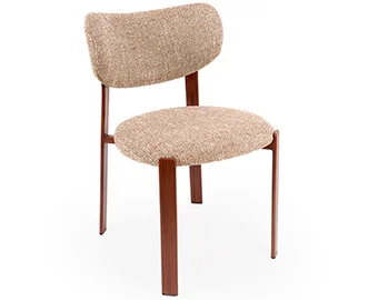 Silla nogal tapizada taupe Muri