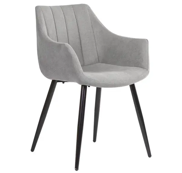 Sillón tapizado gris claro Vera