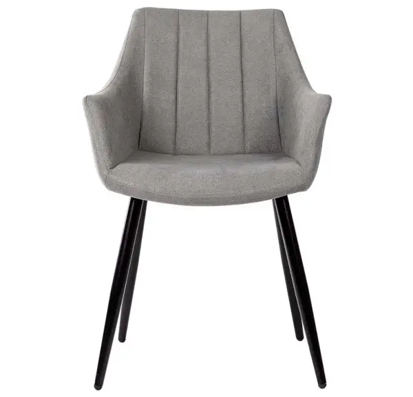 Sillón tapizado gris claro Vera