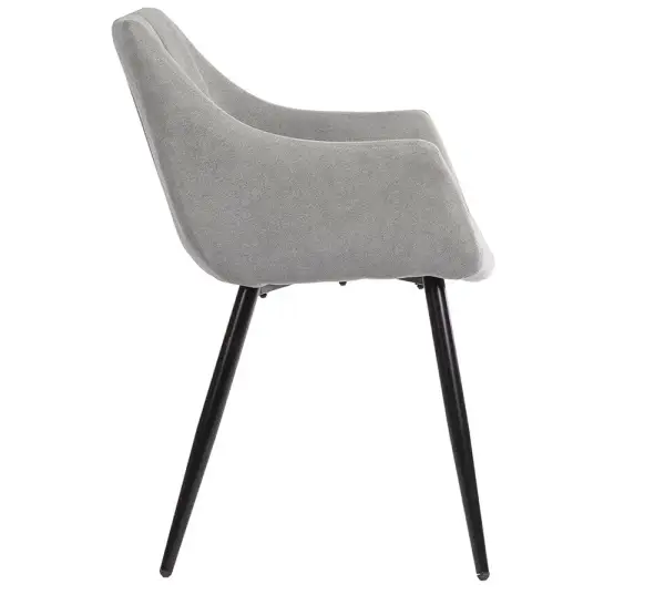 Sillón tapizado gris claro Vera