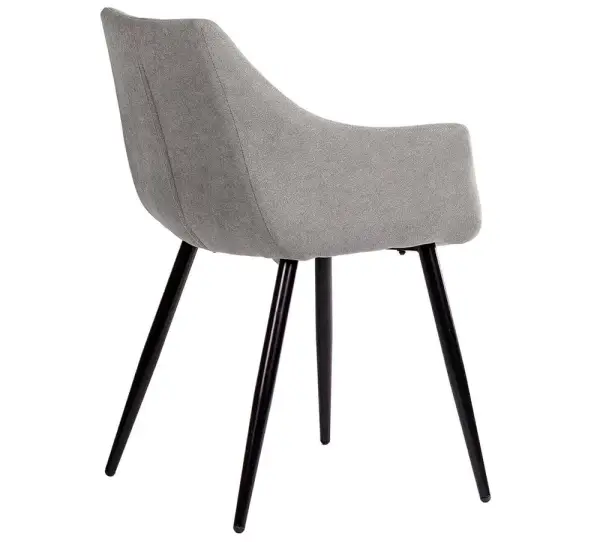Sillón tapizado gris claro Vera