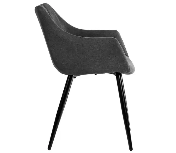 Sillón tapizado gris oscuro Vera
