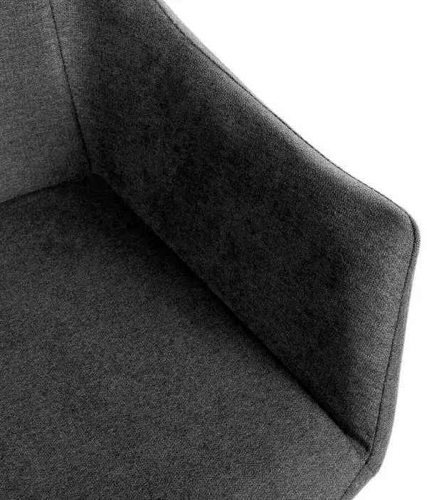 Sillón tapizado gris oscuro Vera