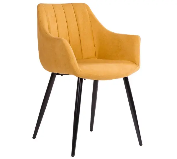 Sillón tapizado mostaza Vera
