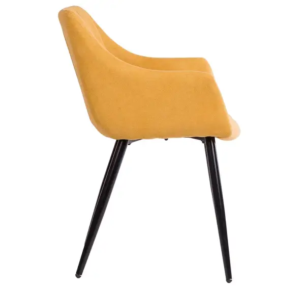 Sillón tapizado mostaza Vera