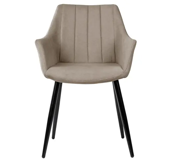 Sillón tapizado taupe Vera