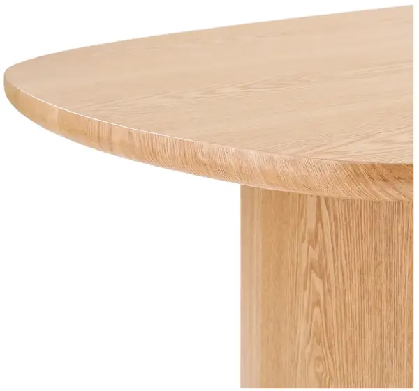 Mesa de comedor de madera de fresno natural Elsinor