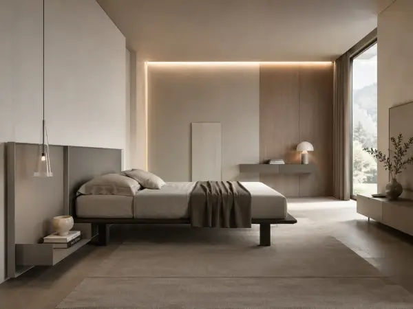 Base de cama JUD en abedul y estructura metálica