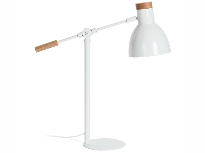 SCARLETT Lampara De Mesa Metalica Blanco Puro R05