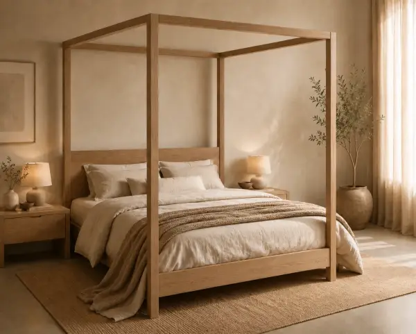 Cama con dosel nórdica Osaka