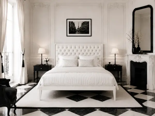 Cama tapizada con capitoné Insolence