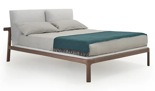 Cama tapizada madera de fresno Fushimi by Pianca
