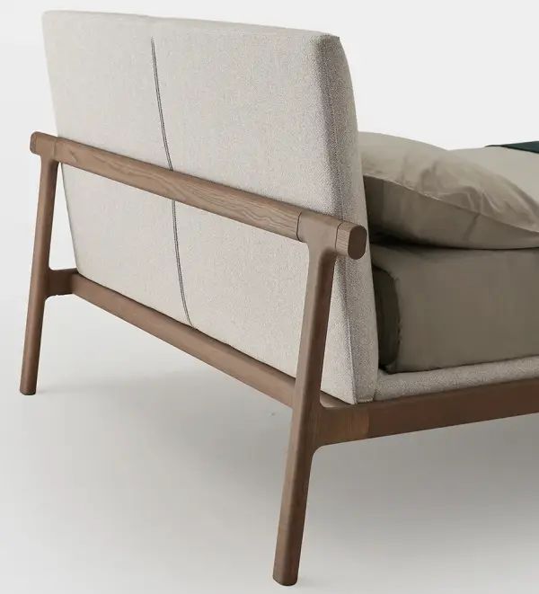 Cama tapizada madera de fresno Fushimi by Pianca