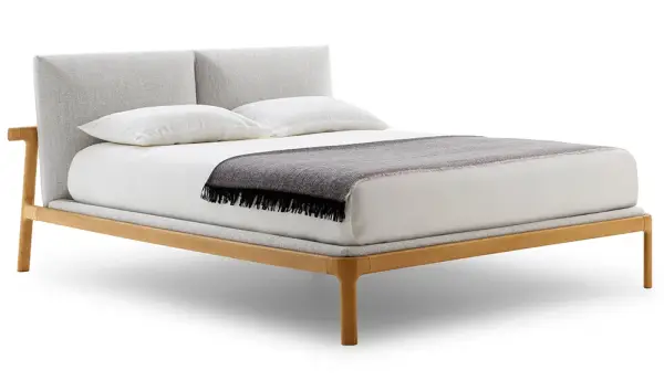 Cama tapizada madera de fresno Fushimi by Pianca
