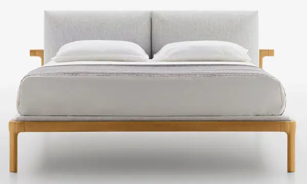 Cama tapizada madera de fresno Fushimi by Pianca
