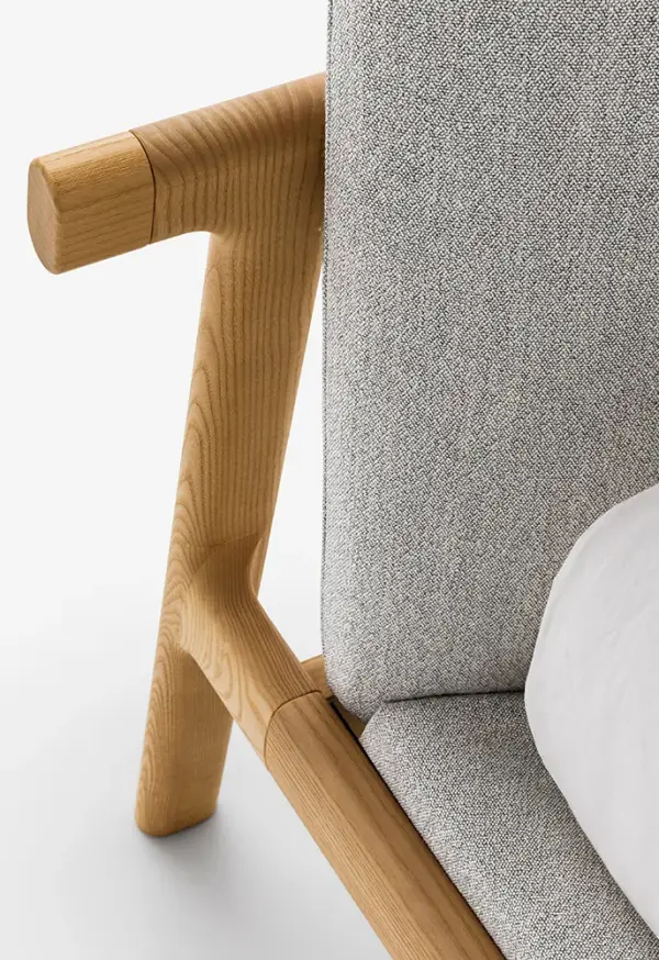 Cama tapizada madera de fresno Fushimi by Pianca