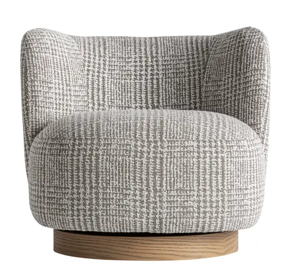 Sillón giratorio tapizado Oderzo