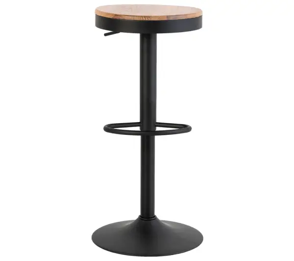 Taburete giratorio negro regulable Barrey