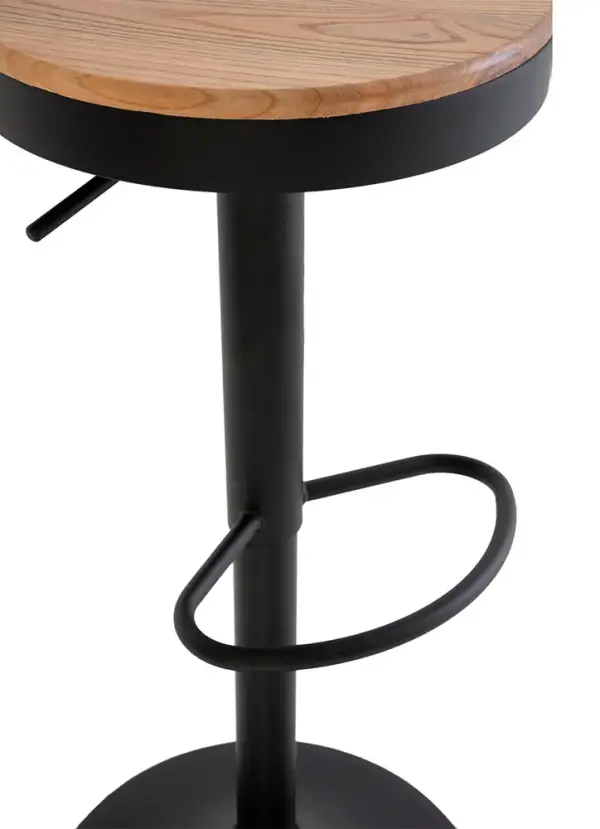 Taburete giratorio negro regulable Barrey