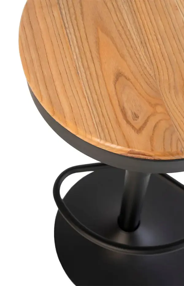 Taburete giratorio negro regulable Barrey