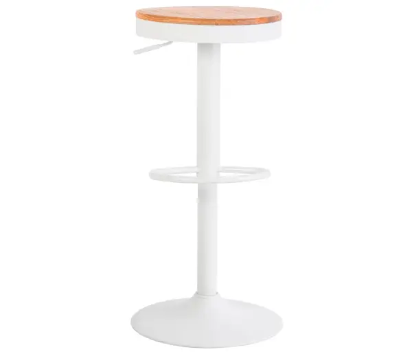 Taburete giratorio blanco regulable Barrey