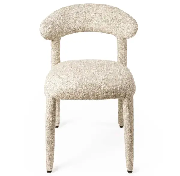 Silla tapizada beige Neida