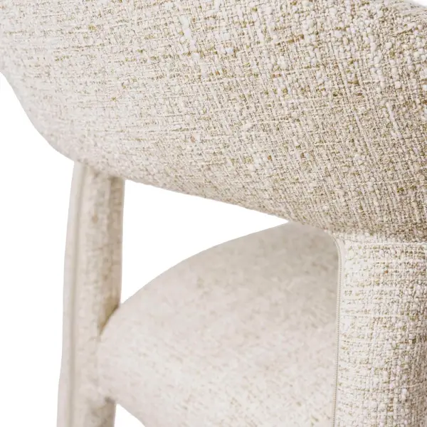 Silla tapizada beige Neida