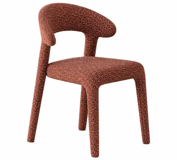 Silla tapizada terracota Nieda