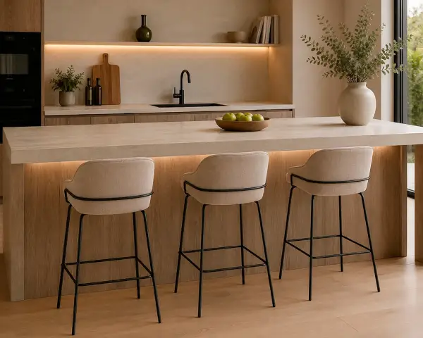Taburete para barra de cocina beige Nyra