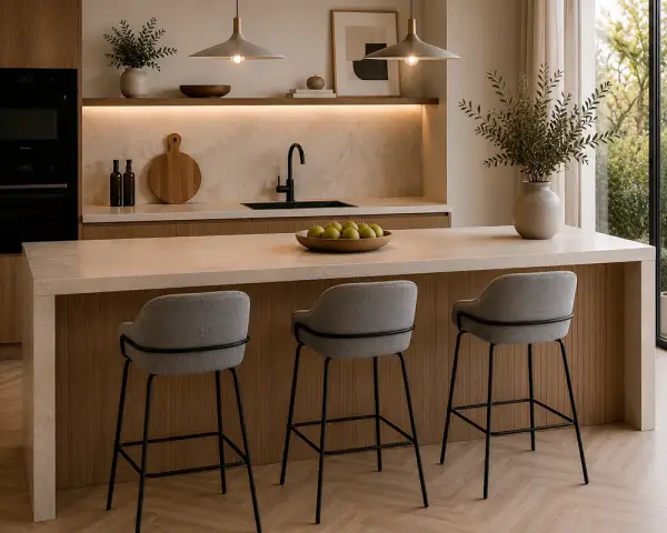 Taburete para barra de cocina gris oscuro Nyra