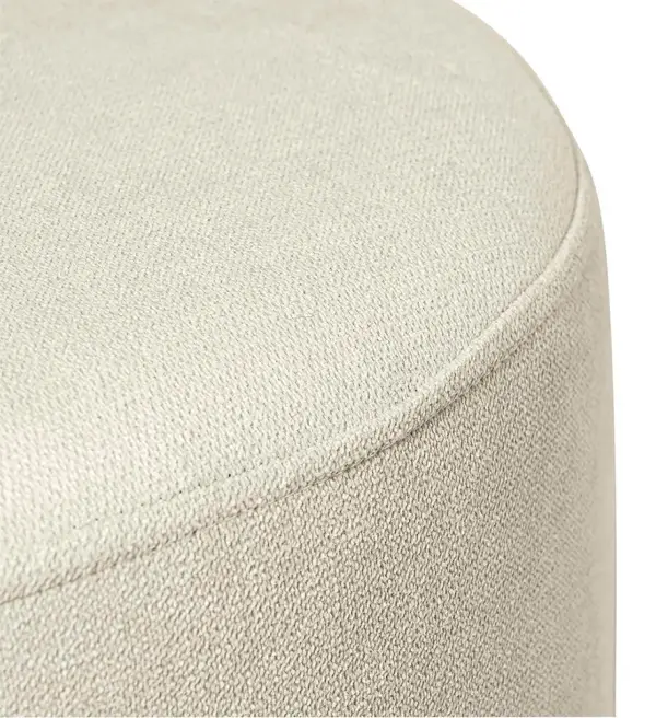 Puff tapizado beige Sangu