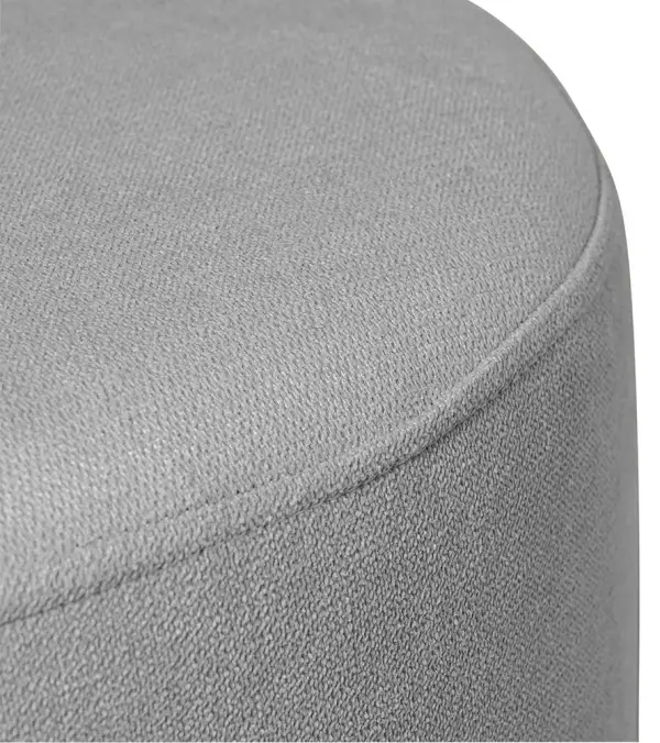 Puff tapizado gris Sangu