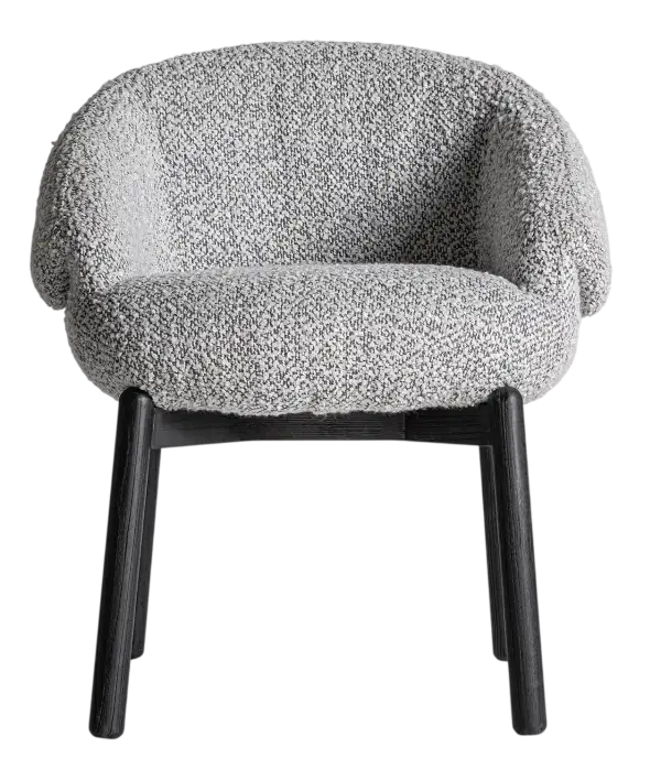 Silla tapizada Jacquard madera de olmo negro
