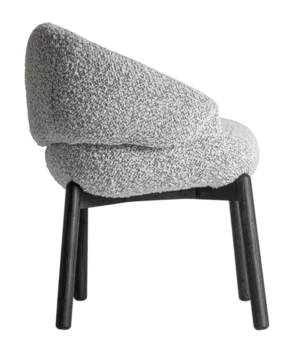 Silla tapizada Jacquard madera de olmo negro