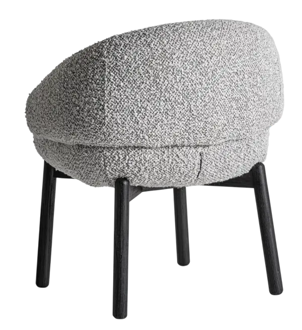 Silla tapizada Jacquard madera de olmo negro