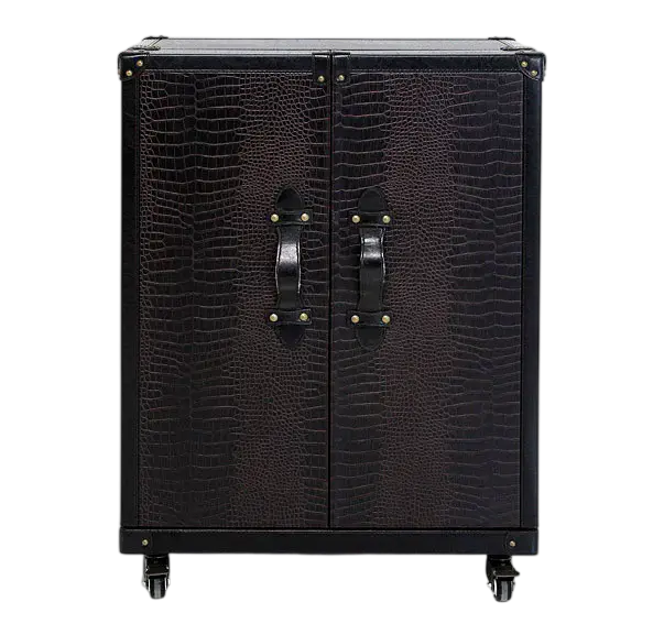Mueble bar con ruedas Vintage Trunk Kare