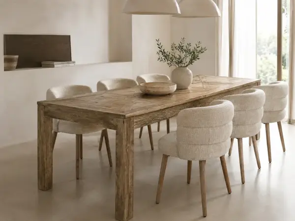 Mesa de comedor grande colonial parquet