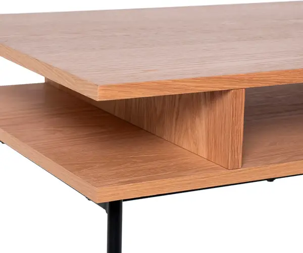 Mesa de escritorio roble y metal negro Malaba