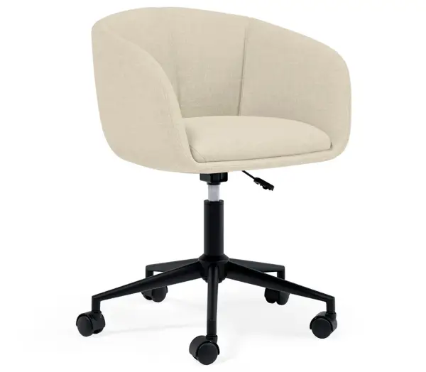 Silla de oficina giratoria tapizada beige Zonari