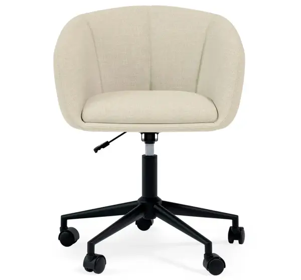 Silla de oficina giratoria tapizada beige Zonari