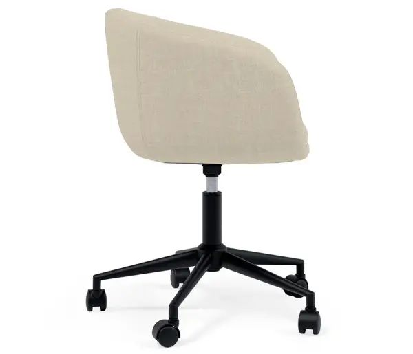 Silla de oficina giratoria tapizada beige Zonari