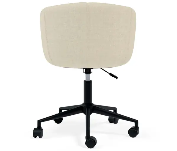 Silla de oficina giratoria tapizada beige Zonari