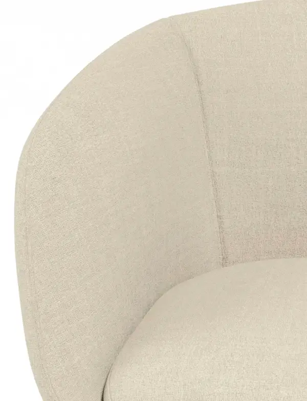Silla de oficina giratoria tapizada beige Zonari