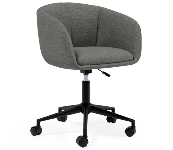 Silla de oficina giratoria tapizada gris oscuro Zonari