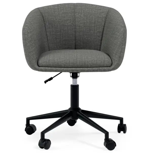Silla de oficina giratoria tapizada gris oscuro Zonari