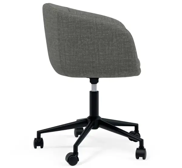 Silla de oficina giratoria tapizada gris oscuro Zonari