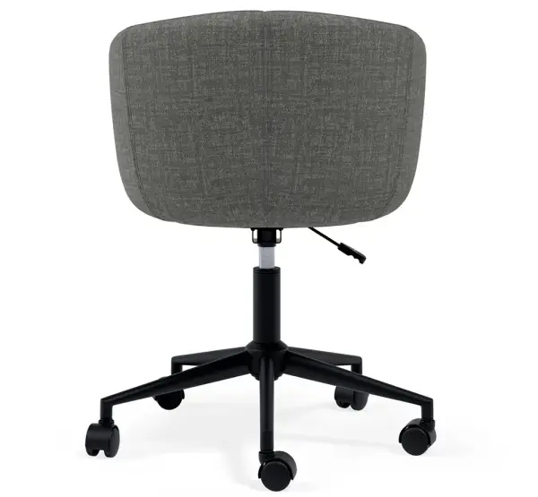 Silla de oficina giratoria tapizada gris oscuro Zonari