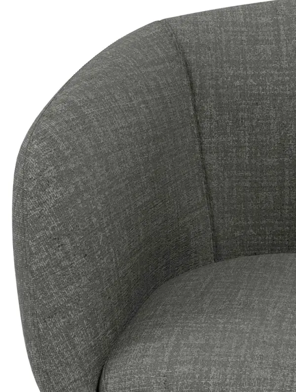 Silla de oficina giratoria tapizada gris oscuro Zonari