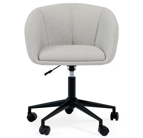 Silla de oficina giratoria tapizada gris claro Zonari